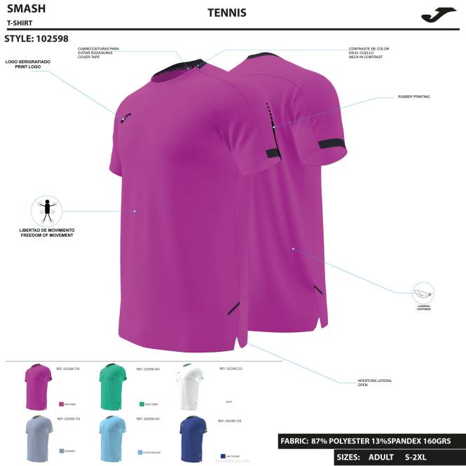 gömlek kısa kollu şut Joma beyaz erkekler 0RJD308