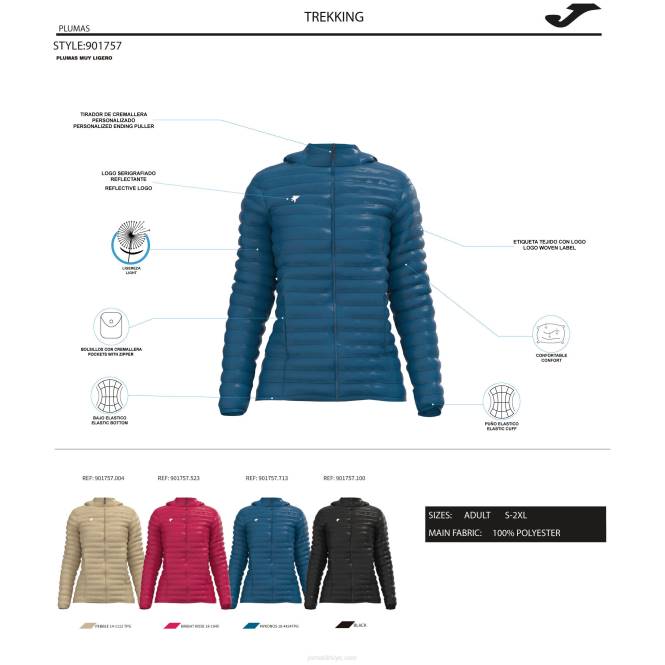 hafif ceket kaşif Joma fuşya kadınlar 0RJD1778