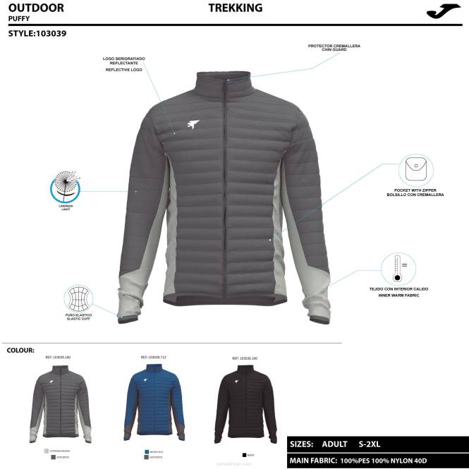 hafif ceket kaşif Joma mavi erkekler 0RJD2834