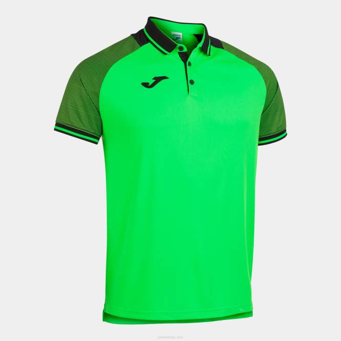 polo gömlek kısa kollu essential ii Joma floresan yeşil siyah erkekler 0RJD4148
