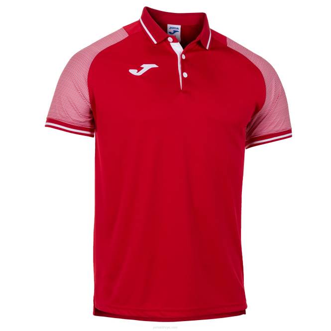 polo gömlek kısa kollu essential ii Joma kırmızı beyaz erkekler 0RJD250