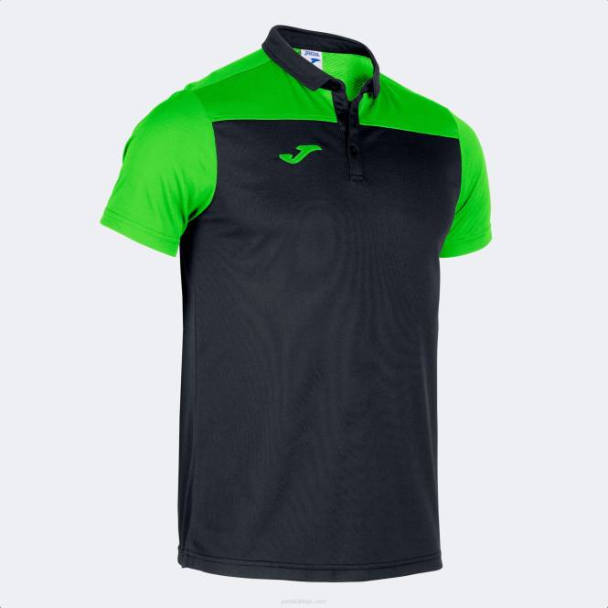 polo gömlek kısa kollu hobi ii Joma siyah floresan yeşil erkekler 0RJD4139