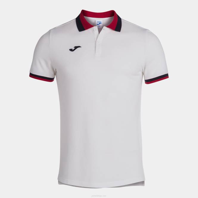 polo gömlek kısa kollu konfor ii Joma beyaz erkekler 0RJD1338