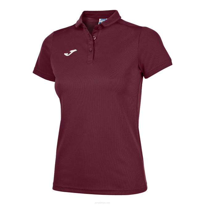 polo gömlek kısa kollu hobi Joma bordo kadınlar 0RJD1794