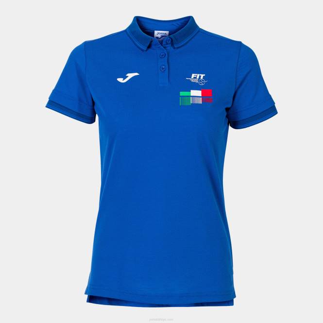 polo gömlek kısa kollu italyan tenis federasyonu Joma Kraliyet mavisi kadınlar 0RJD1650