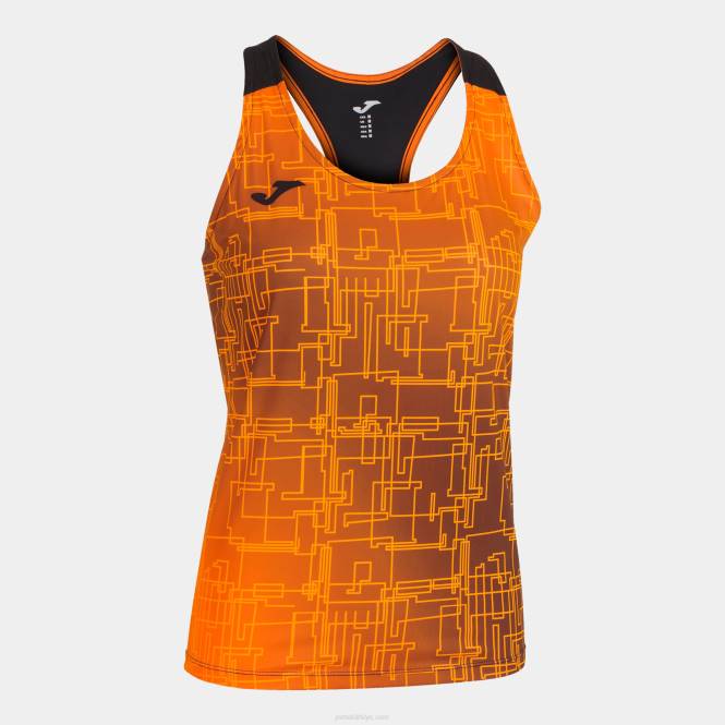 tank top elit viii Joma turuncu siyah kadınlar 0RJD2072
