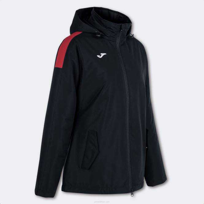 anorak üçlüsü Joma siyah kırmızı kadınlar 0RJD1635