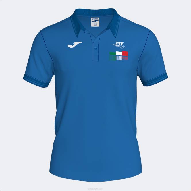 polo gömlek kısa kollu İtalyan tenis ve padel federasyonu Joma Kraliyet mavisi0RJD3490