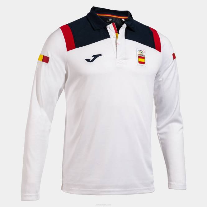 polo gömlek uzun kollu ispanyol olimpiyat komitesi Joma beyaz0RJD3246