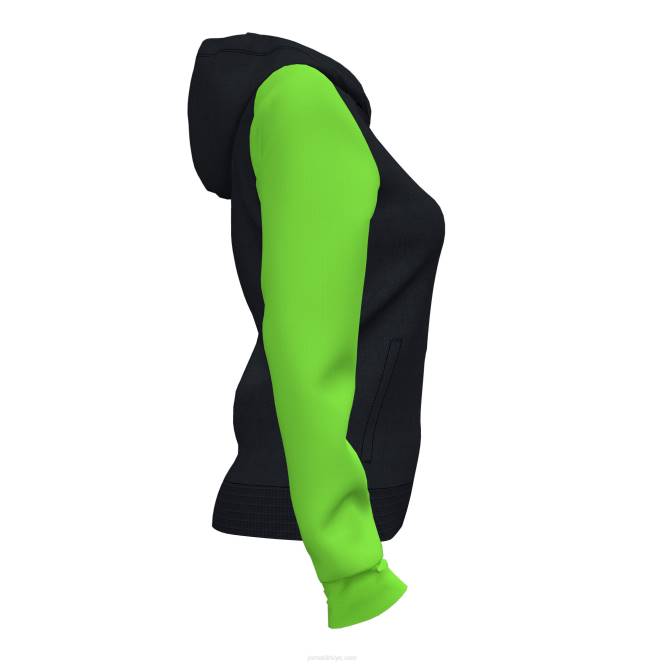 kapüşonlu ceket akademisi iv Joma siyah floresan yeşil kadınlar 0RJD2467