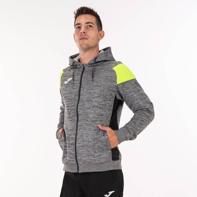 kapüşonlu ceket ekibi iii Joma melanj gri sarı siyah erkekler 0RJD2962