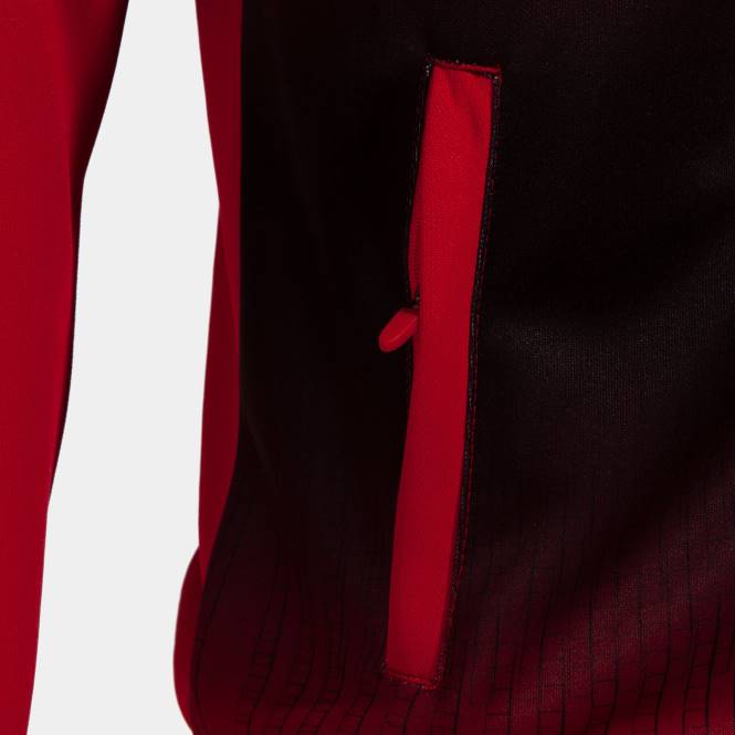 kapüşonlu ceket kaplan v Joma kırmızı siyah erkekler 0RJD184