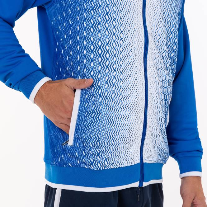kapüşonlu ceket süpernova Joma kraliyet mavisi beyaz erkekler 0RJD3128