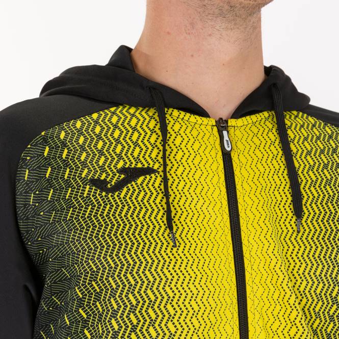 kapüşonlu ceket süpernova Joma siyah Sarı erkekler 0RJD3538
