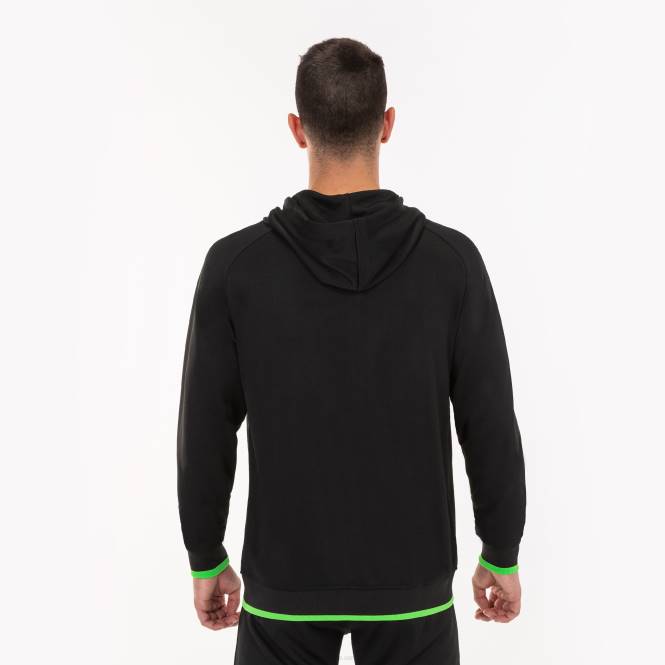 kapüşonlu ceket süpernova Joma siyah floresan yeşil erkekler 0RJD3392