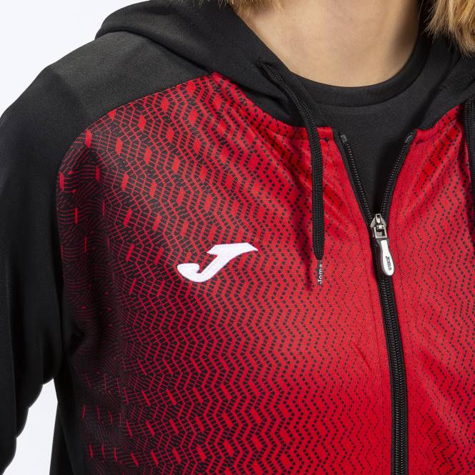 kapüşonlu ceket süpernova Joma siyah kırmızı kadınlar 0RJD2097