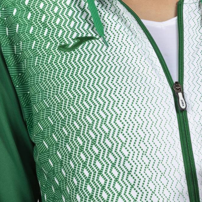 kapüşonlu ceket süpernova Joma yeşil beyaz kadınlar 0RJD1619