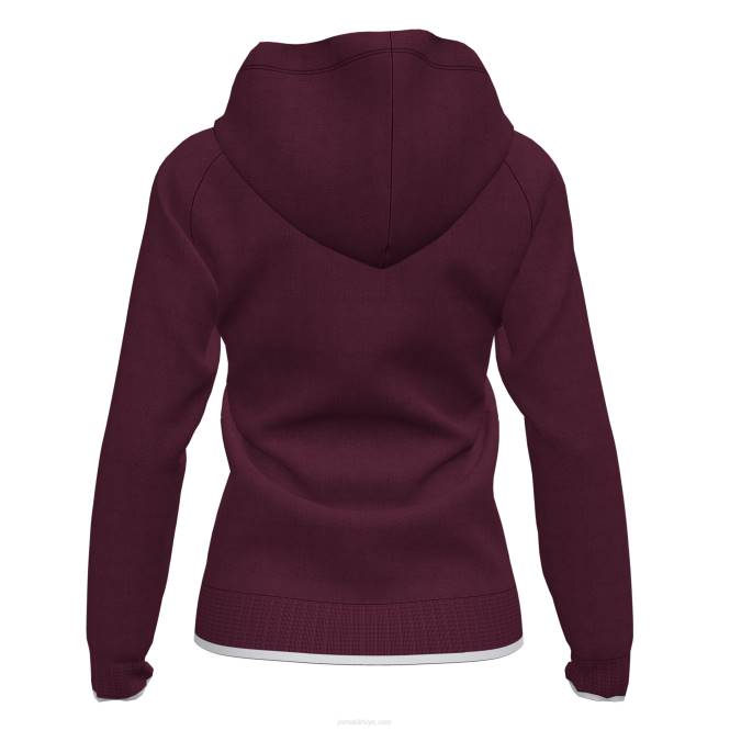 kapüşonlu ceket süpernova ii Joma bordo beyaz kadınlar 0RJD2431