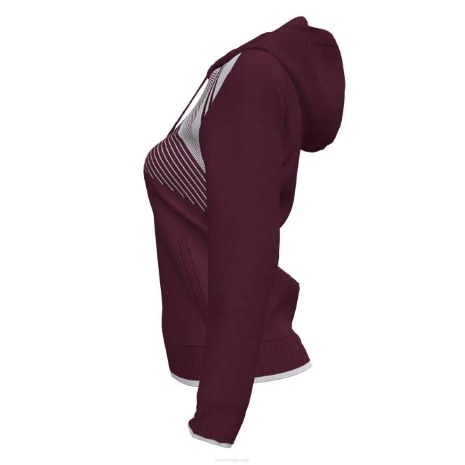 kapüşonlu ceket süpernova ii Joma bordo beyaz kadınlar 0RJD2431