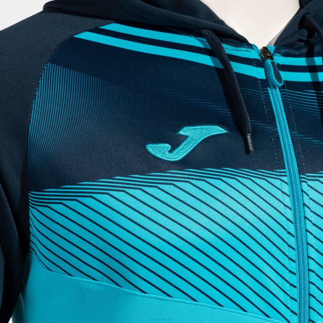 kapüşonlu ceket süpernova ii Joma floresan turkuaz lacivert erkekler 0RJD3428