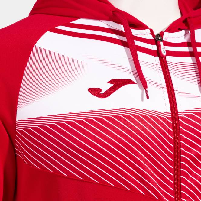kapüşonlu ceket süpernova ii Joma kırmızı beyaz erkekler 0RJD3165