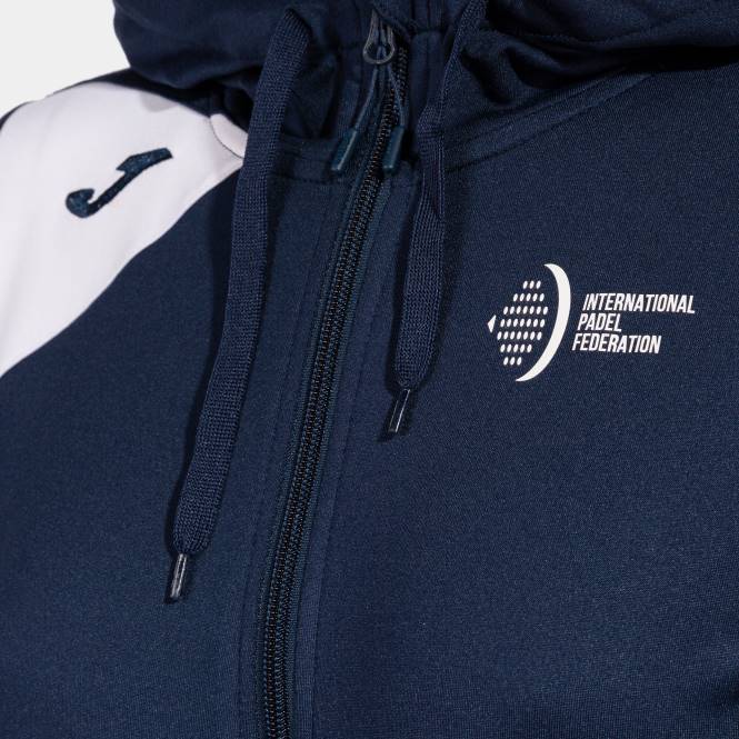 kapüşonlu ceket uluslararası padel federasyonu Joma lacivert beyaz kadınlar 0RJD2182