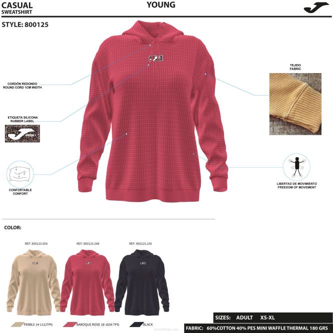 kapüşonlu kazak daphne Joma bej kadınlar 0RJD4040