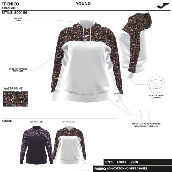 kapüşonlu kazak daphne Joma siyah pembe mavi kadınlar 0RJD2268