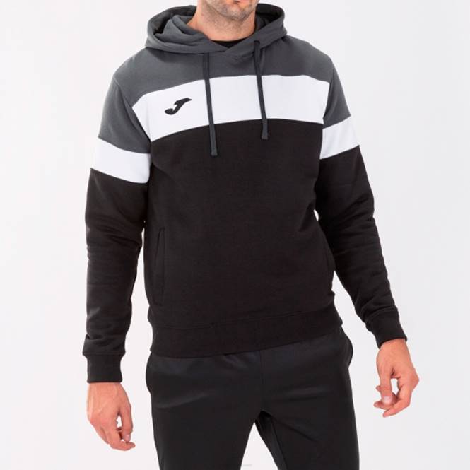 kapüşonlu kazak ekibi iv Joma siyah koyu gri erkekler 0RJD3429