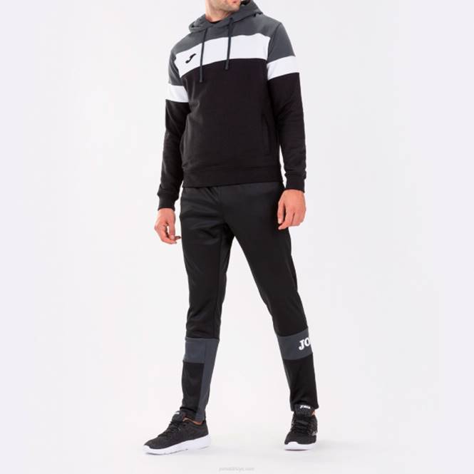 kapüşonlu kazak ekibi iv Joma siyah koyu gri erkekler 0RJD3429