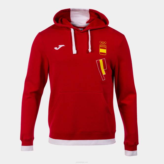 kapüşonlu kazak eğlence ispanyol olimpiyat komitesi Joma kırmızı beyaz0RJD3464