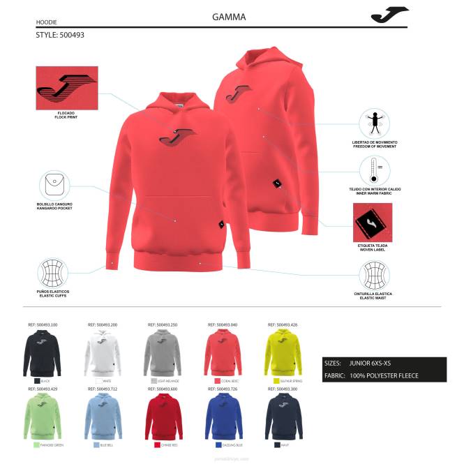 kapüşonlu kazak junior gamma Joma yeşil0RJD2709