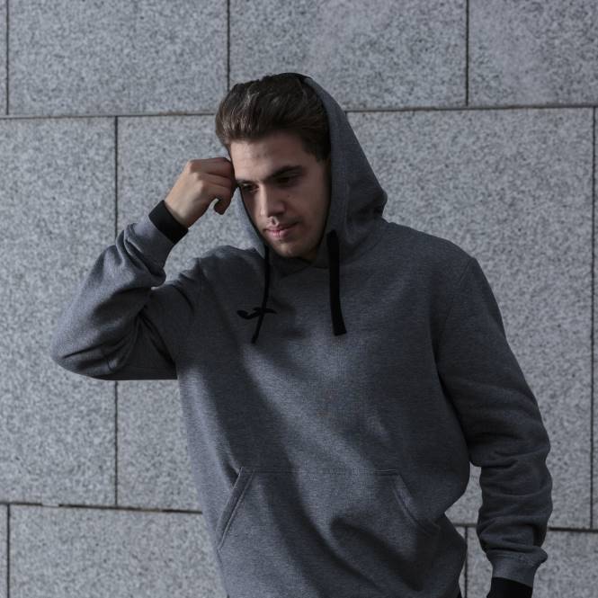 kapüşonlu kazak konfor ii Joma melanj gri siyah erkekler 0RJD4182