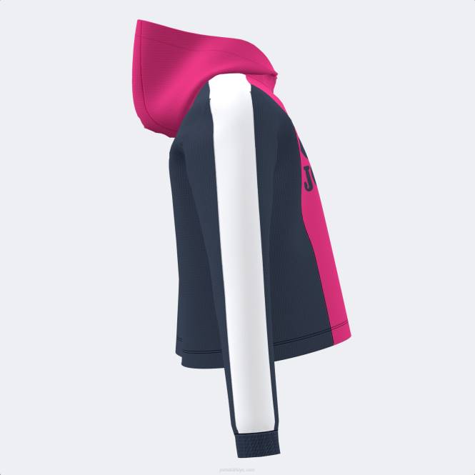 kapüşonlu kazak kız parkı Joma fuşya siyah0RJD4086