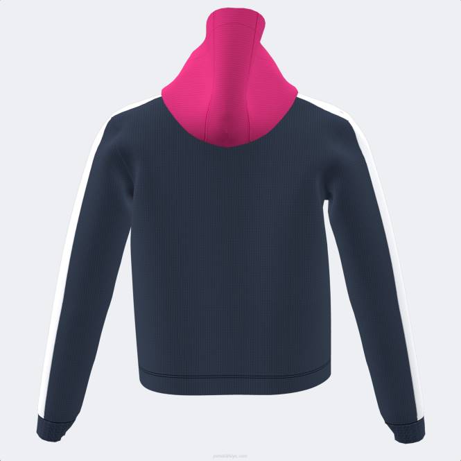 kapüşonlu kazak kız parkı Joma fuşya siyah0RJD4086