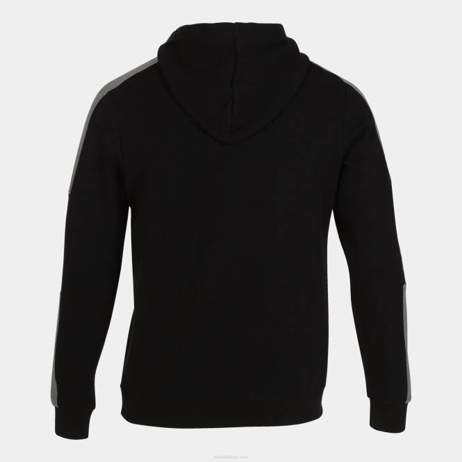 kapüşonlu kazak sokak Joma siyah melanj gri erkekler 0RJD3323