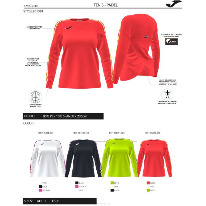 kazak molası Joma floresan yeşil kadınlar 0RJD3679