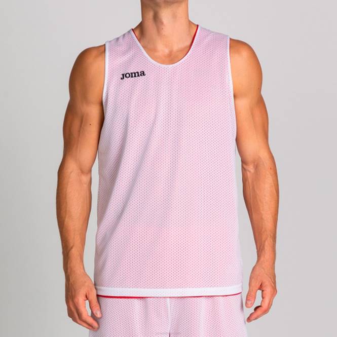 kolsuz t-shirt Joma kırmızı beyaz0RJD2521