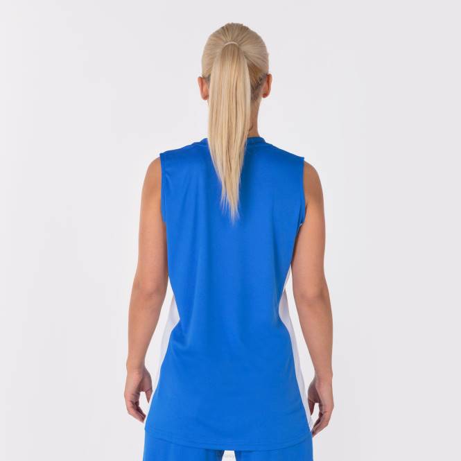 kolsuz tişört cancha iii Joma kraliyet mavisi beyaz kadınlar 0RJD3759