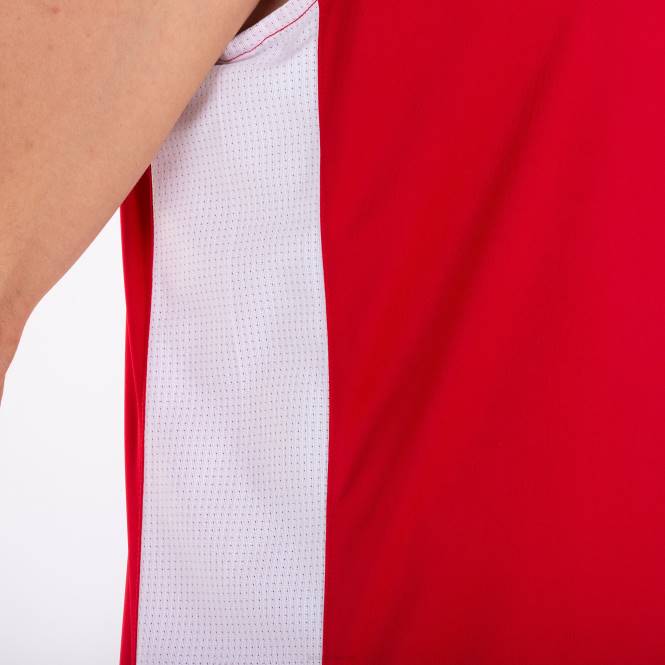 kolsuz tişört cancha iii Joma kırmızı beyaz erkekler 0RJD3163