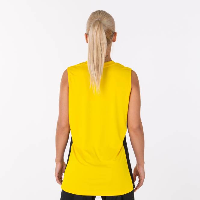 kolsuz tişört cancha iii Joma sarı siyah kadınlar 0RJD2357