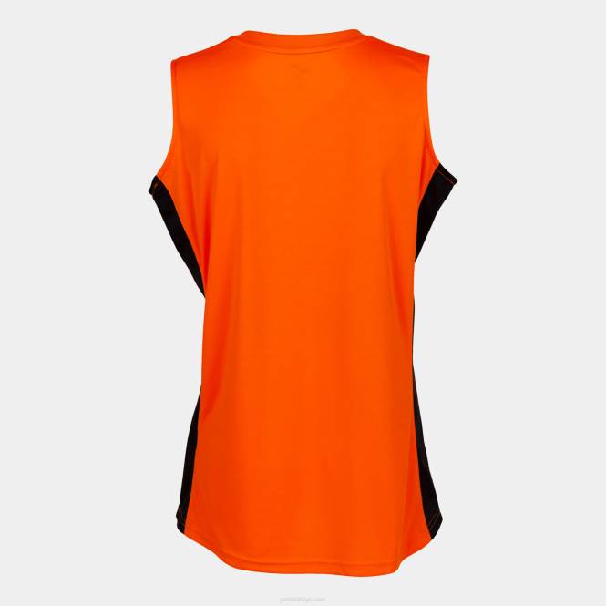 kolsuz tişört cancha iii Joma turuncu siyah kadınlar 0RJD2210