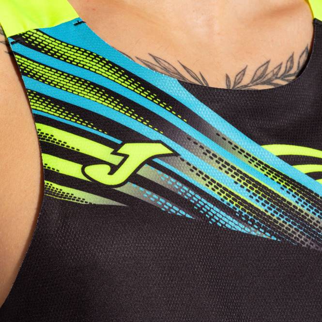 kolsuz tişört elit x Joma siyah floresan sarı erkekler 0RJD392