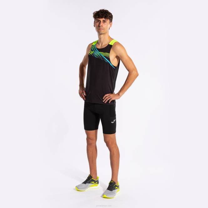 kolsuz tişört elit x Joma siyah floresan sarı erkekler 0RJD392