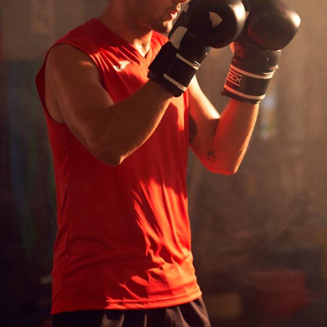 kolsuz tişört kombini Joma kırmızı erkekler 0RJD4318