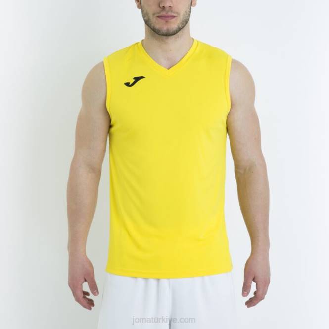 kolsuz tişört kombini Joma sarı erkekler 0RJD516