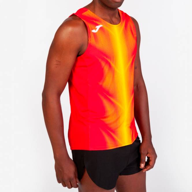 kolsuz tişört olimpia Joma kırmızı Sarı erkekler 0RJD4616