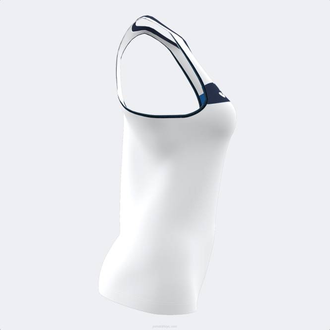 kolsuz tişört sahası Joma beyaz kraliyet mavisi lacivert kadınlar 0RJD2069