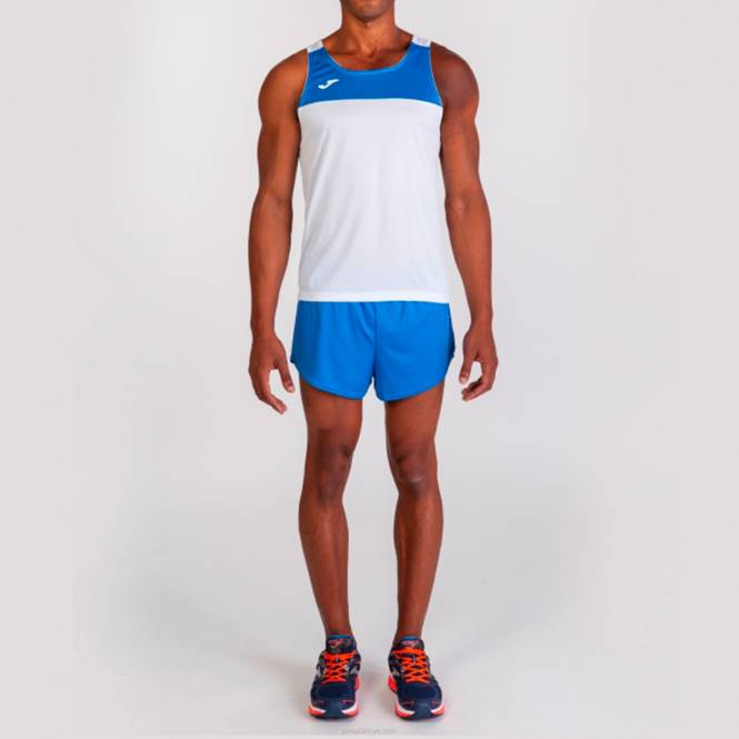 kolsuz tişört yarışı Joma beyaz kraliyet mavisi erkekler 0RJD3380