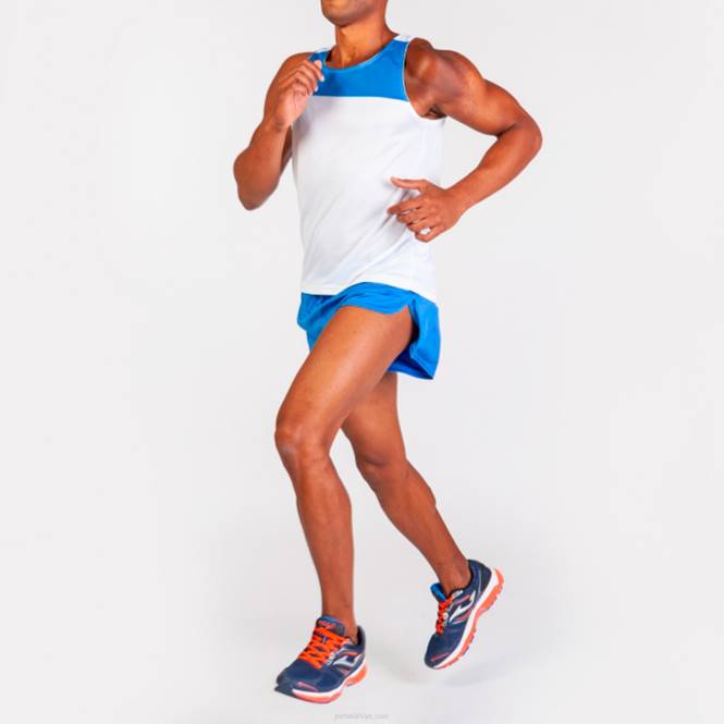 kolsuz tişört yarışı Joma beyaz kraliyet mavisi erkekler 0RJD3380